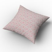 Finezza Melisa Damask Baskılı Duck Kumaş Pembe Kırlent 45*45 cm  - 747 - 2