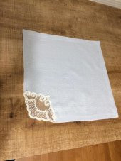 Finezza Masal Dantelli Keten Krem Sofra Takımı 8 kişilik 160x230cm 17 Prç. - 174 - 2