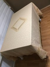 Finezza Duygu Jakar Kumaş Güpürlü Bej Masa örtüsü 160*220 cm - 107 - 2