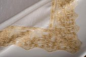 Finezza Olga Lüx Dantelli Poly Bambu Kumaş Krem Bej Masa Örtüsü 160x220 cm - 694 - 6