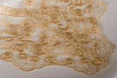 Finezza Olga Lüx Dantelli Poly Bambu Kumaş Krem Bej Masa Örtüsü 160x220 cm - 694 - 7