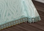 Finezza Tulip Polyester Pamuk Şönil Suyeşili Yatak örtüsü Çift Kişl. 3Prç. - 696 - 6