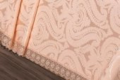 Finezza Tulip Polyester Pamuk Şönil Somon Yatak örtüsü Çift Kişl. 3 Parça - 697 - 3