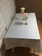 Finezza Kristal Monoray Kumaş Krem Masa Örtüsü  Dikdörtgen 140x200 cm - 803 - 2