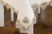 Finezza Gönül Dantelli Etamin Bej Sofra Takımı 8 kişilik 160x230cm 17 Prç. - 167 - 4