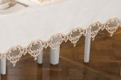 Finezza Gönül Dantelli Etamin Bej Sofra Takımı 8 kişilik 160x230cm 17 Prç. - 167 - 5