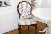 Finezza Menekşe Çiçek Baskılı Duck Kumaş Kırlent 45*45 cm - 738 - 2