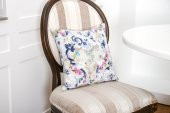 Finezza Menekşe Çiçek Baskılı Duck Kumaş Kırlent 45*45 cm - 738 - 3