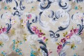 Finezza Menekşe Çiçek Baskılı Duck Kumaş Runner 40*140 cm - 761 - 4