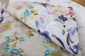Finezza Menekşe Çiçek Baskılı Duck Kumaş Runner 40*140 cm - 761 - 5