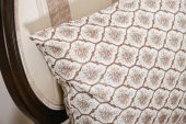 Finezza Melisa Damask Baskılı Duck Kumaş Kahverengi Kırlent 45*45 cm  - 807 - 4