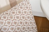 Finezza Melisa Damask Baskılı Duck Kumaş Kahverengi Kırlent 45*45 cm  - 807 - 5