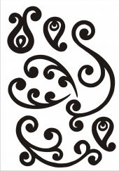 Finezza İndia Siyah Duvar Stickeri - 644 - 2