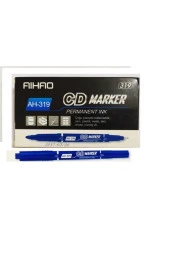 Aihao CD Kalemi Permanent Çift Taraflı Mavi (12 Li Paket) thumbnail 2