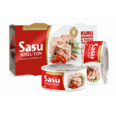 Sasu Kuru Domatesli & Soslu Ton Balığı 2x160 gr Bütün Dilim - 1