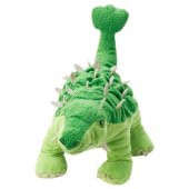 Yumuşak Oyuncak 37 cm Yeşil Renk Peluş Yeşil Dinazor - 1