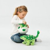 Yumuşak Oyuncak 37 cm Yeşil Renk Peluş Yeşil Dinazor - 2