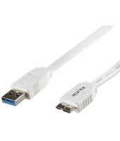 HARİCİ HARDDİSK KABLOSU MİCRO USB 3.0 HDD KABLO BEYAZ 1 METRE - 1