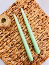 Mint Yeşil 2li Şamdan Mum - 1