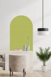 Bohem Tarzı Oval Yeşil Duvar Dekorasyon Sticker (60x100 cm) - 3