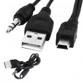 MİNİ USB 5 PIN TO USB-3.5 mm STEREO KABLO - 1