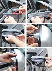 Oto Araç Yan Ayna Yağmur Önleyici Aparat - 2