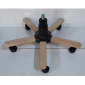 Ahşap Kaplama Yıldız Ayak Seti Makam Sandalyesi Ayağı Naturel Boyasız - 2