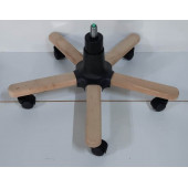 Ahşap Kaplama Yıldız Ayak Seti Makam Sandalyesi Ayağı Naturel Boyasız - 3