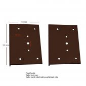 Dolap Menteşe Tamir Sacı Seti Kasa Kısmı İçin 2 li Koyu Kahve - 1