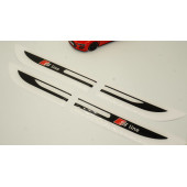 Audi A3 S Line Logo Yan Çamurluk 3M 3D Damla Silikon Yeni Nesil Logo Amblem thumbnail 3