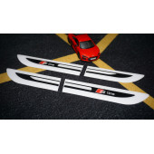 Audi A5 S Line Logo Yan Çamurluk 3M 3D Damla Silikon Yeni Nesil Logo Amblem thumbnail 5