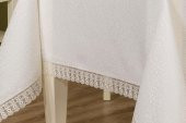 Finezza Duygu Jakar Kumaş Güpürlü Krem Masa örtüsü 160*500 cm - 508 - 4