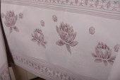 Finezza Nilüfer Lüx Jakar Kumaş Mor Masa Örtüsü  Dikdörtgen 160x220 cm - 439 - 5