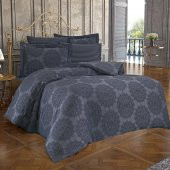 Finezza Tiara Bambu Jakar Kumaş Koyu Gri Çift Kşl. Nevresim Takımı 6 Prç. - 897 thumbnail 1