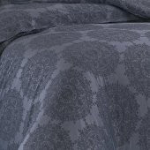 Finezza Tiara Bambu Jakar Kumaş Koyu Gri Çift Kşl. Nevresim Takımı 6 Prç. - 897 thumbnail 2