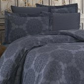 Finezza Tiara Bambu Jakar Kumaş Koyu Gri Çift Kşl. Nevresim Takımı 6 Prç. - 897 thumbnail 3