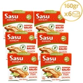 Sasu Zeytinyağlı Somon Balığı 6x160 gr Bütün Dilim thumbnail 1