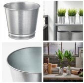 Saksı Paslanmaz Çelik Bitki Saksısı  Boyanabilir 9cm - 2