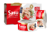 Sasu Acılı Ton Balığı 6x160G Bütün Dilim - 1