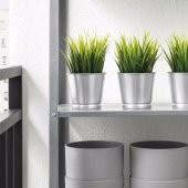 Saksı Paslanmaz Çelik Bitki Saksısı  Boyanabilir 9cm - 7