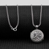 Çift Taraflı Muhammed Yazılı Açılabilir 925 Ayar Gümüş Cevşen Kolye thumbnail 1