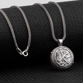 Çift Taraflı Muhammed Yazılı Açılabilir 925 Ayar Gümüş Cevşen Kolye thumbnail 3