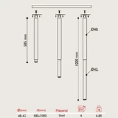 Masa Ayağı 11.540 - Yükseklik Ayarlı (4 Adet) - 2