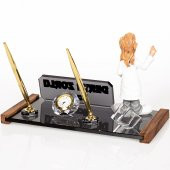 Kadın Eczacı Biblolu Masa İsimliği Hediye Kristal Masa İsimlik thumbnail 3