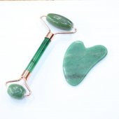 Aventurin Gua Sha & Roller Set - 1