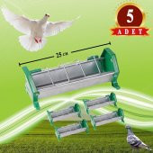 Güvercin Yemlikleri Metal 25 Cm 5 Adet Yemlik Civciv Posta Şebap Taklacı Hünkari Miro Güvercini Kuş - 2