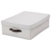 Kapaklı Kulplu Kutu Gri IKEA 35x50x15 cm Kulplu Düzenleyici , Organizer Hurç - 1