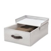 Kapaklı Kulplu Kutu Gri IKEA 35x50x15 cm Kulplu Düzenleyici , Organizer Hurç - 2
