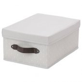 Kapaklı Kulplu Kutu Gri IKEA 25x35x15 cm cm Kulplu Düzenleyici , Organizer Hurç - 1
