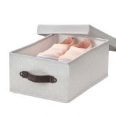 Kapaklı Kulplu Kutu Gri IKEA 25x35x15 cm cm Kulplu Düzenleyici , Organizer Hurç - 2